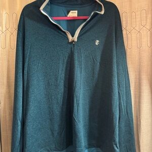 Izod Golf Men's Teal 3/4th Zip-Up Sweater